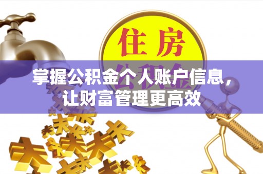 石棉掌握公积金个人账户信息，让财富管理更高效