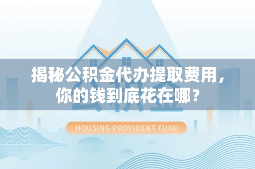 石棉揭秘公积金代办提取费用，你的钱到底花在哪？