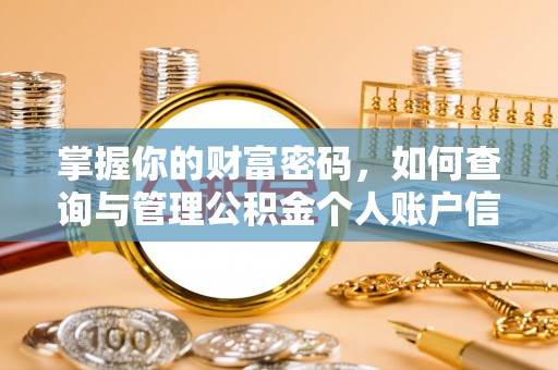 石棉掌握你的财富密码，如何查询与管理公积金个人账户信息