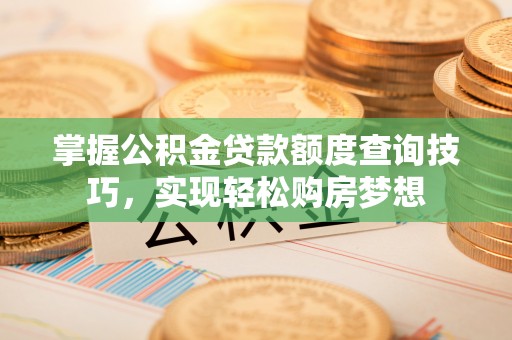 石棉掌握公积金贷款额度查询技巧，实现轻松购房梦想